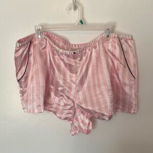 In Bloom by Jonquil 2X Lounge Pajama Shorts Pink and White Stripe